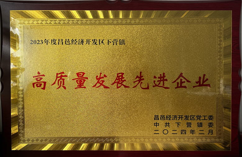 高质量发展先进企业